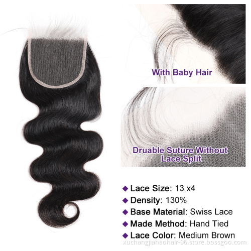 wholesale 4x4 5x5 6x6 7x7 13x4 13x6 Swiss HD Lace Closure Virgin Hair Frontal Human Hair Bundles with HD Lace Frontal